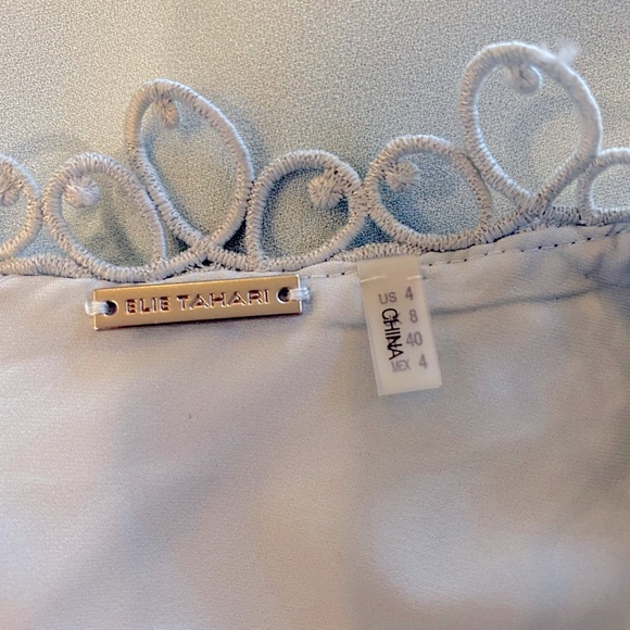 Tahari Blue Dress with intricate detail - Picture 4 of 4